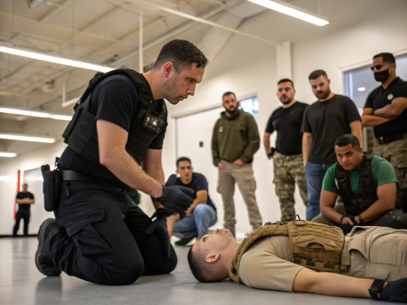 A CSAGA instructor guiding participants through a first aid training session, emphasizing the importance of preparedness and community safety.